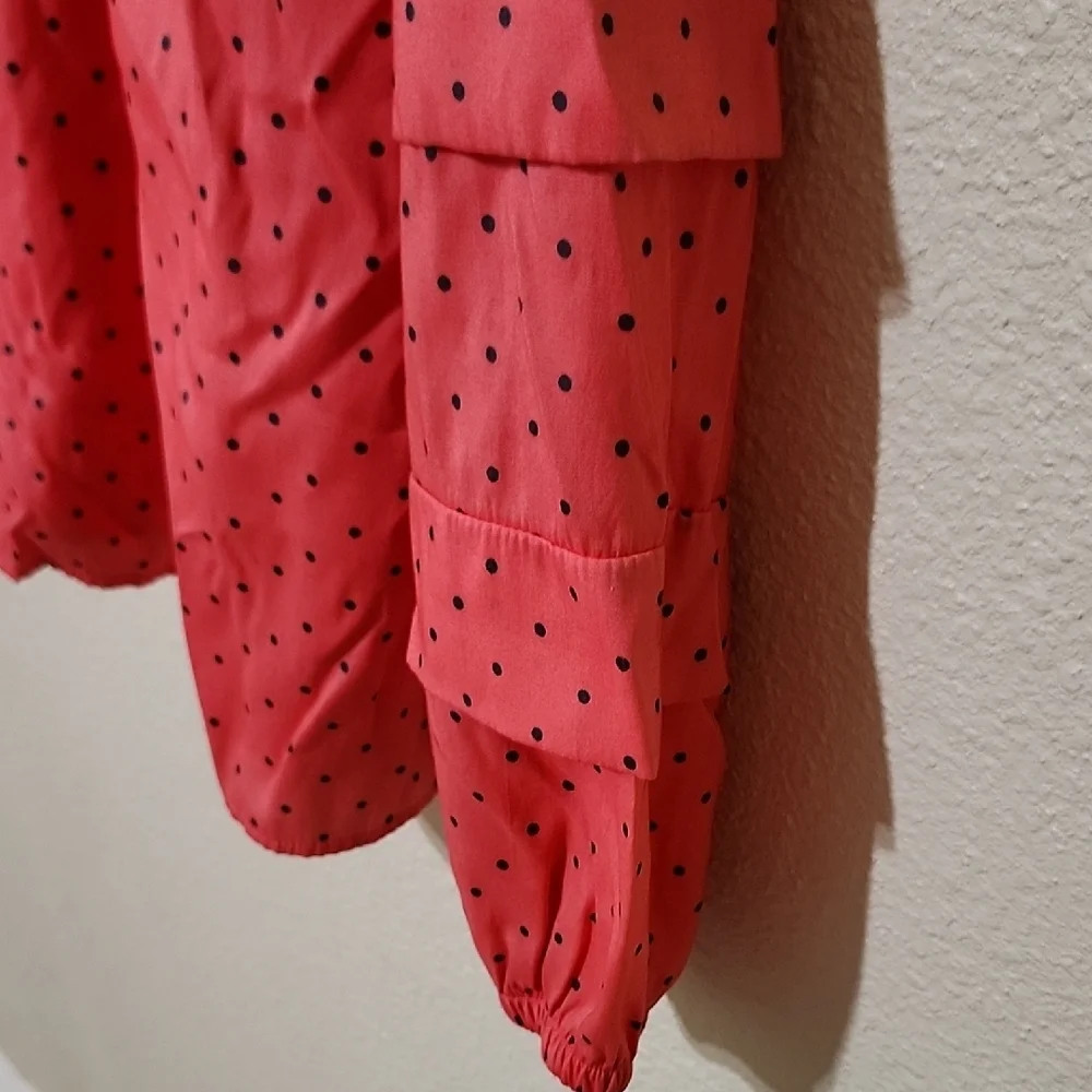 Worthington Pink Ruffled Blouse with Relaxed Fit - Picture 4 of 8